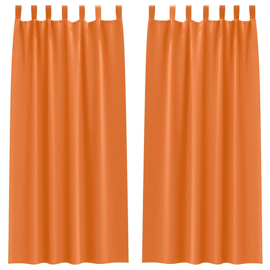 Cortinas Blackout com Argolas 2 pcs Laranja Brilhante