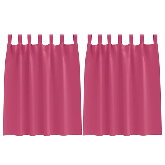Cortinas Blackout com Argolas 2 pcs Rosa Brilhante 140 x 140 cm