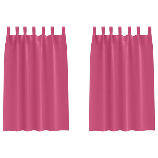 Cortinas Blackout com Argolas 2 pcs Rosa Brilhante 175 x 140 cm