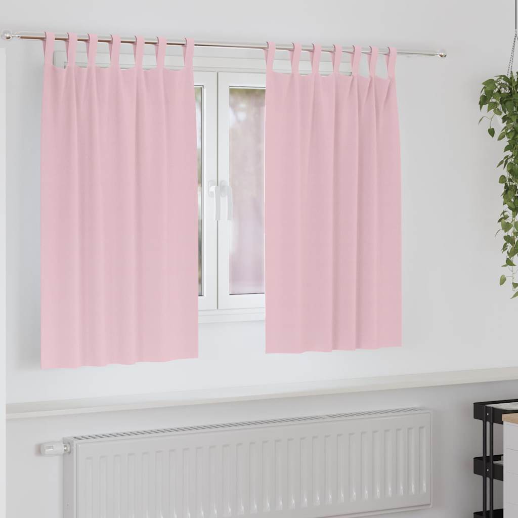 Cortinas opacas com cortinas Rosa bebé Poliéster