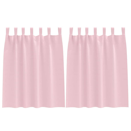 Cortinas Blackout com Argolas 2 pcs Rosa bebé 140 x 140 cm