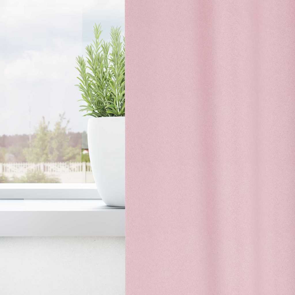 Cortinas opacas com cortinas Rosa bebé Poliéster
