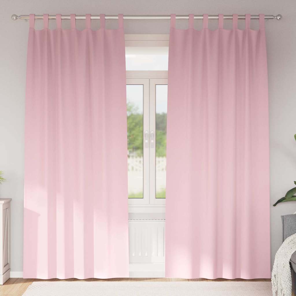 Cortinas opacas com cortinas Rosa bebé Poliéster