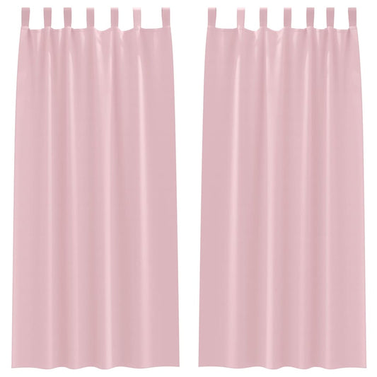 Cortinas Blackout com Argolas 2 pcs Rosa bebé 260 x 140 cm