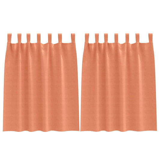 Cortinas Blackout com Argolas 2 pcs Terracota 140 x 140 cm