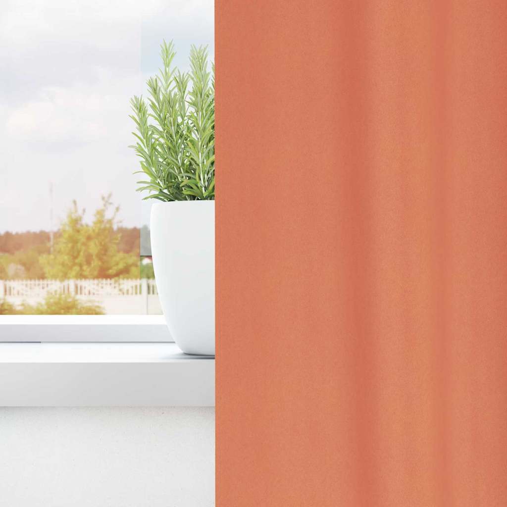 Cortinas opacas com cortinas Terracota Poliéster