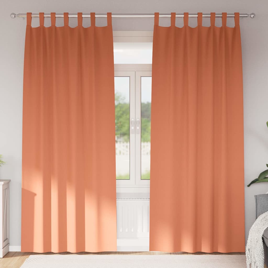 Cortinas opacas com cortinas Terracota Poliéster