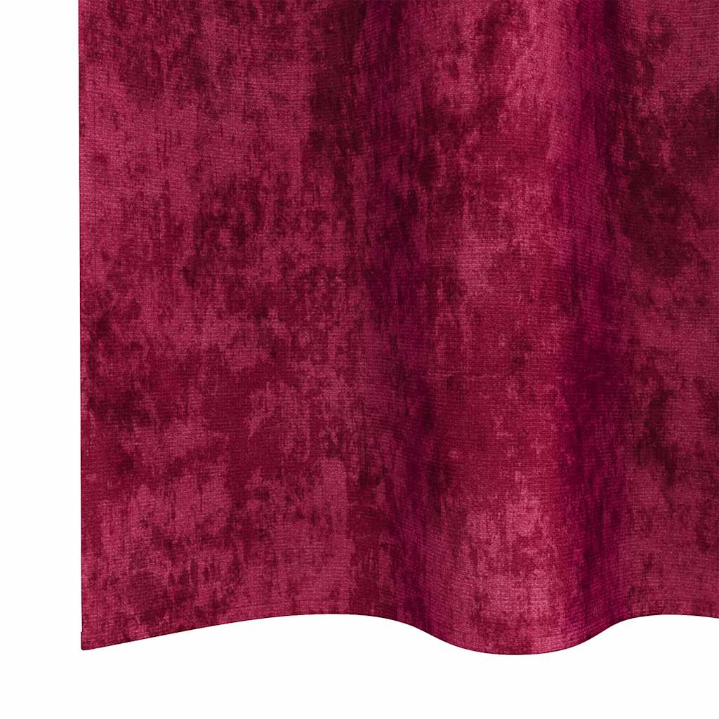 Cortina com cortinas 2 pcs Vinho Vermelho 175 x 140 cm Veludo