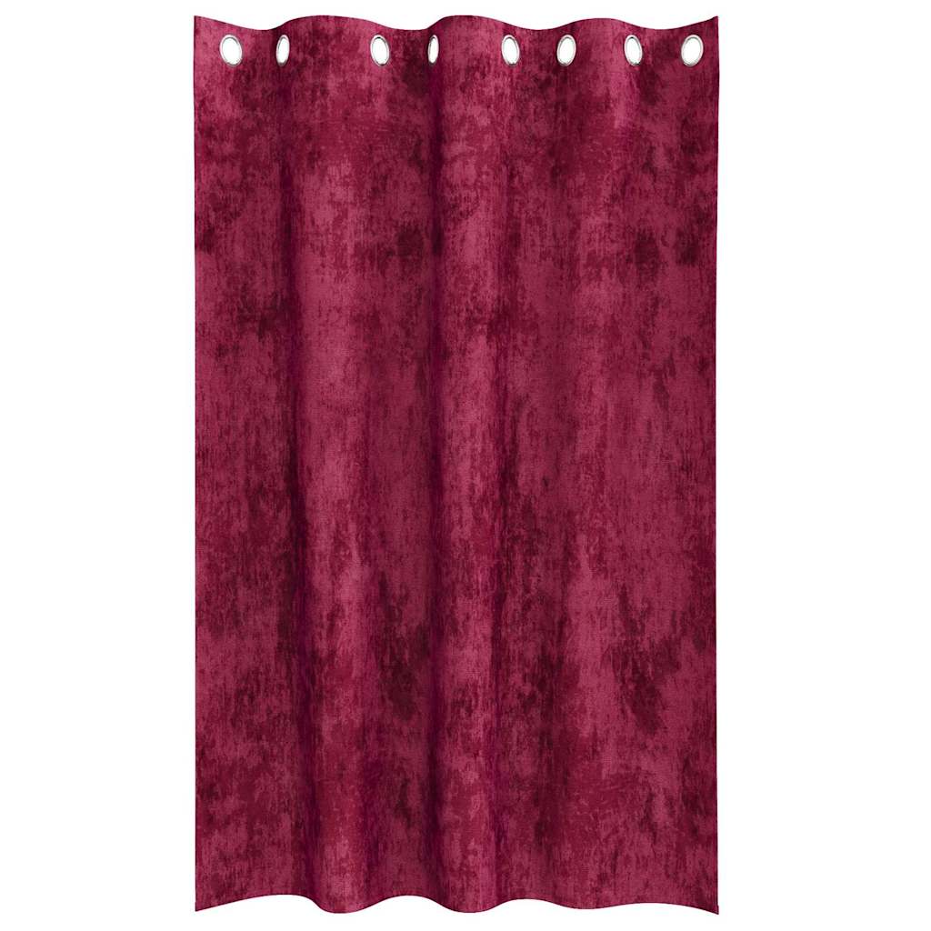 Cortina com cortinas 2 pcs Vinho Vermelho 175 x 140 cm Veludo