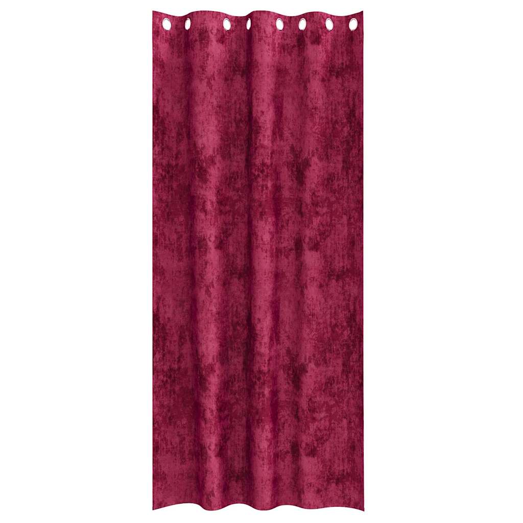 Cortina com cortinas 2 pcs vermelho tinto 225 x 140 cm Veludo