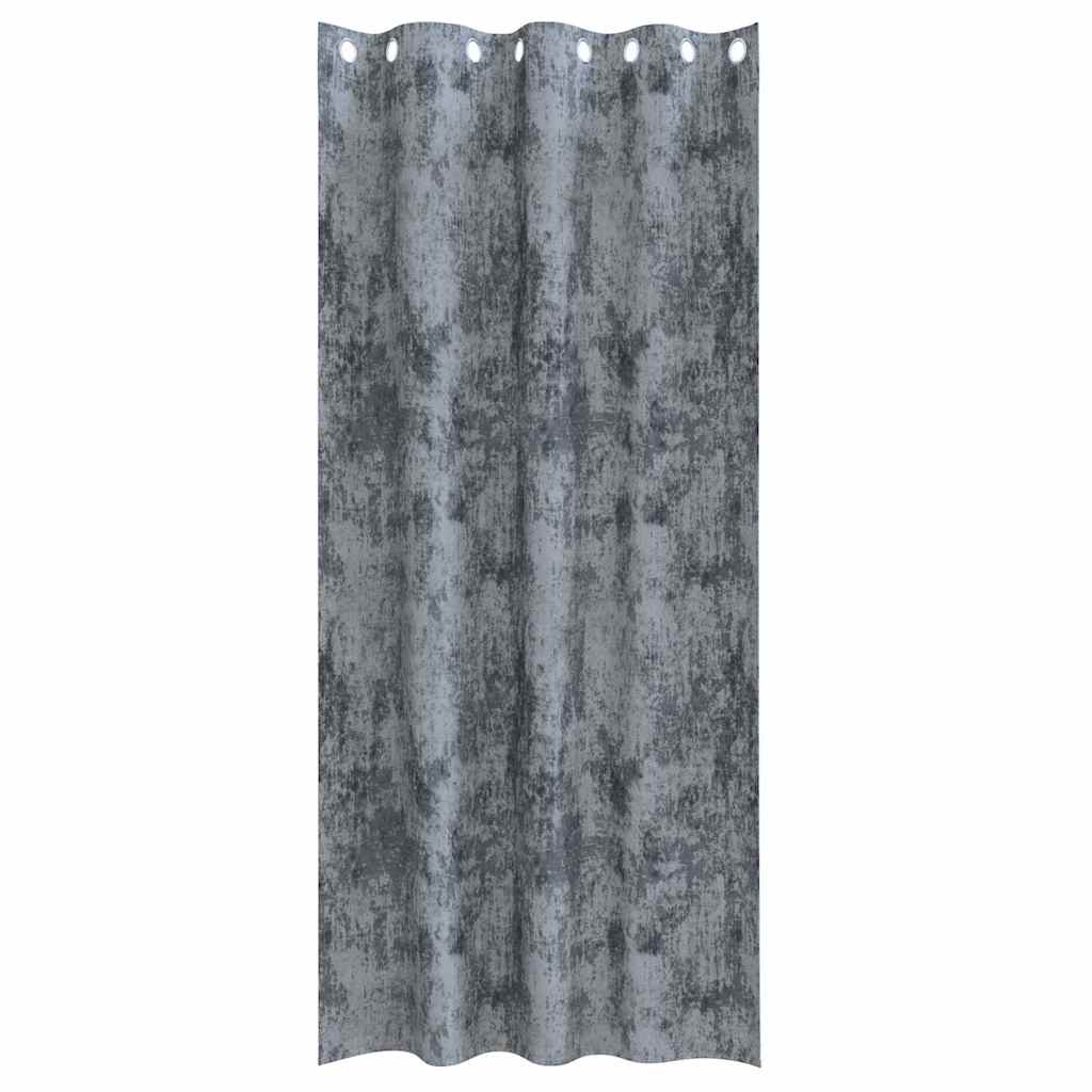 Cortina com cortinas 2 pcs Cinza Prateado 225 x 140 cm Veludo