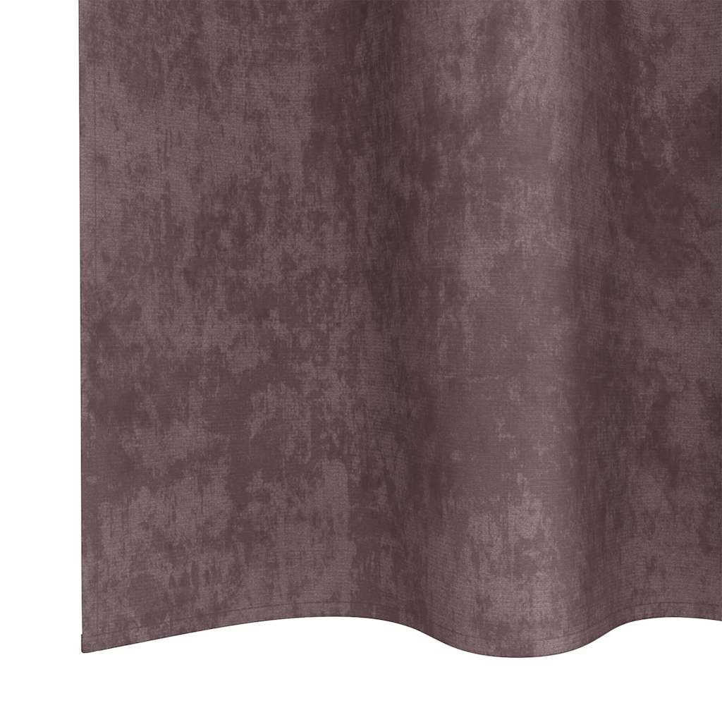 Cortina com cortinas 2 pcs Castanho 260 x 140 cm Veludo