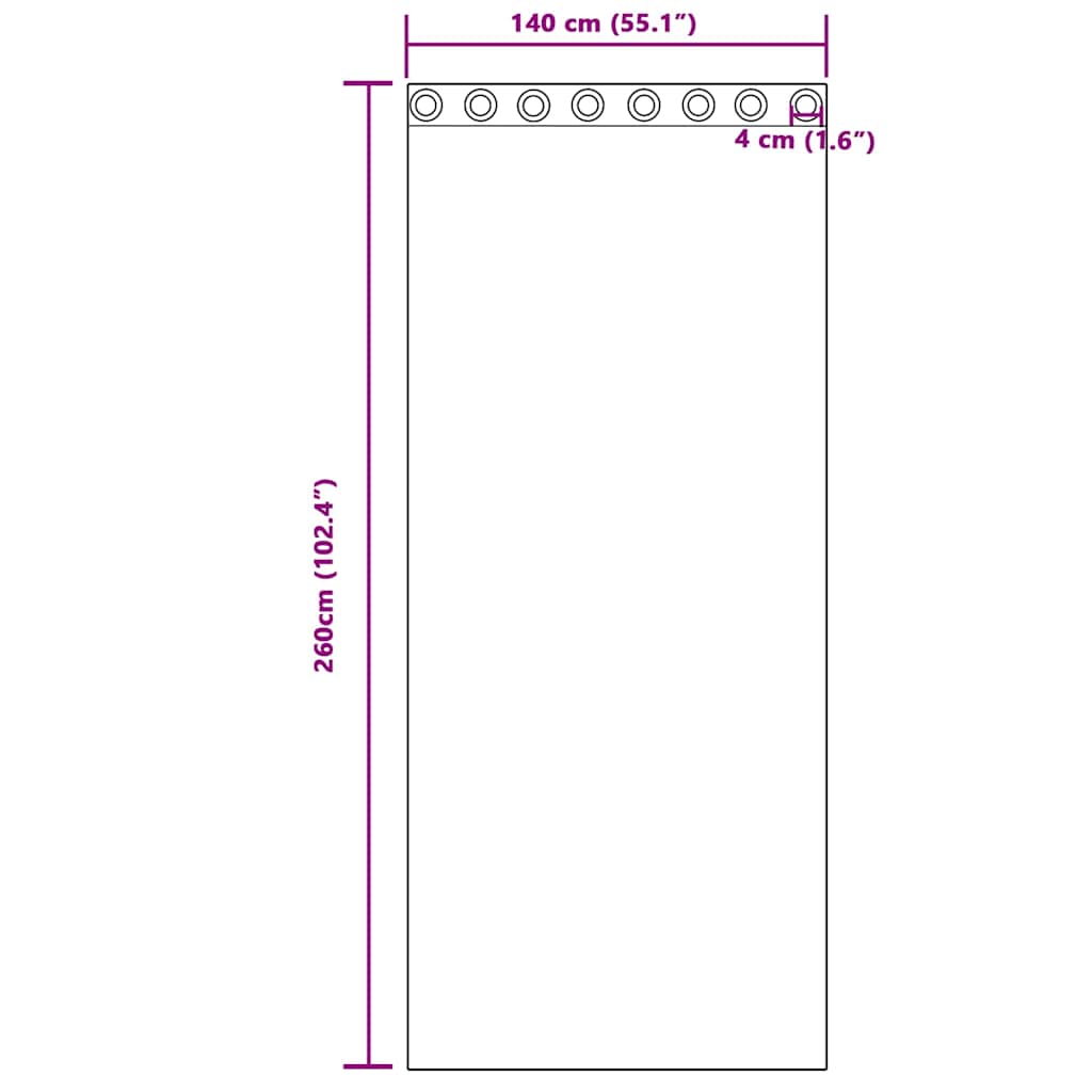 Cortina com cortinas 2 pcs Castanho 260 x 140 cm Veludo