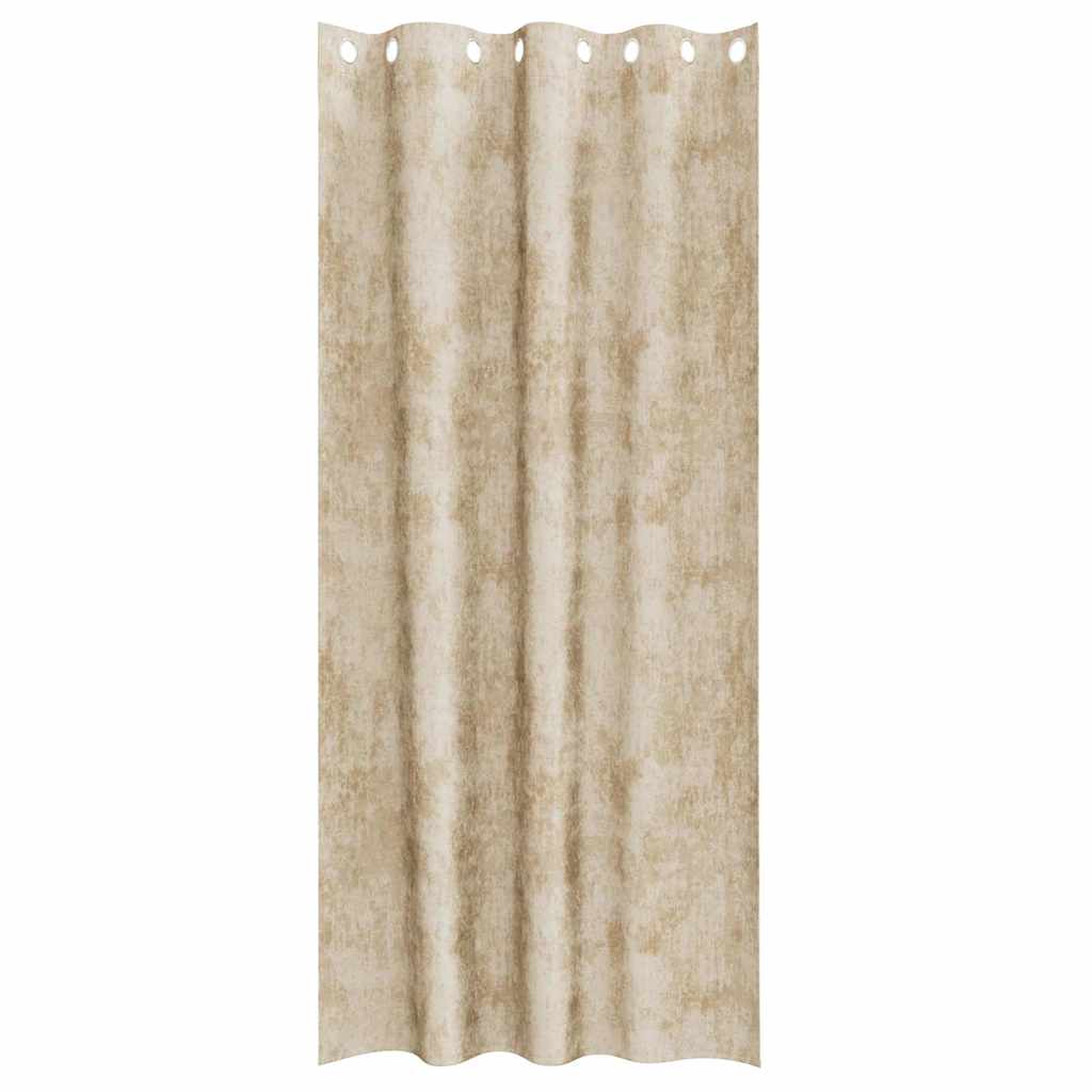 Cortina com cortinas 2 pcs Creme 225 x 140 cm Veludo