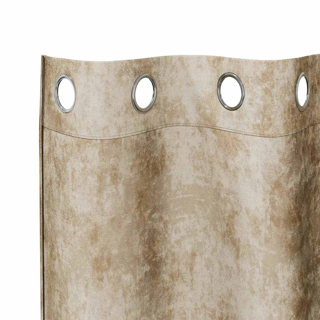 Cortina com cortinas 2 pcs Creme 245 x 140 cm Veludo