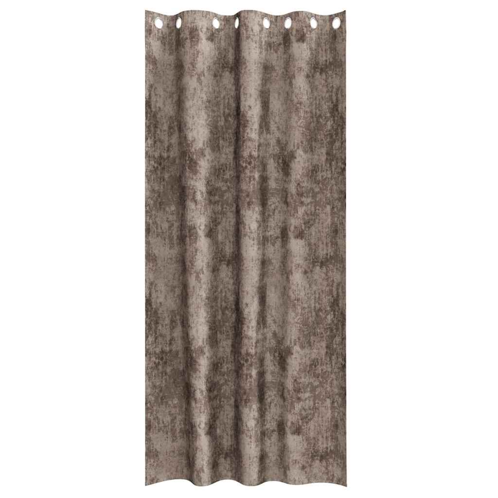 Cortina com cortinas 2 pcs Cappuccino 225 x 140 cm Veludo