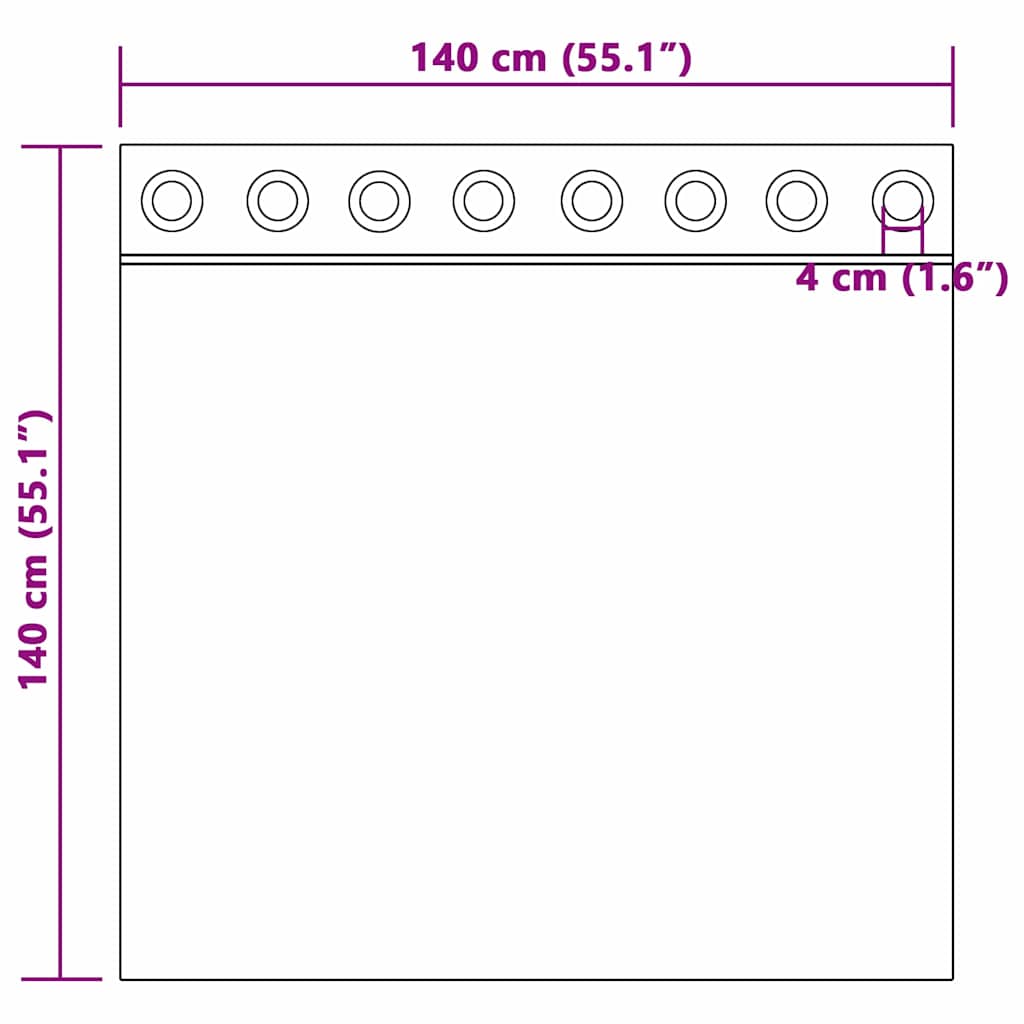 Cortina com cortinas 2 pcs champanhe 140 x 140 cm Veludo