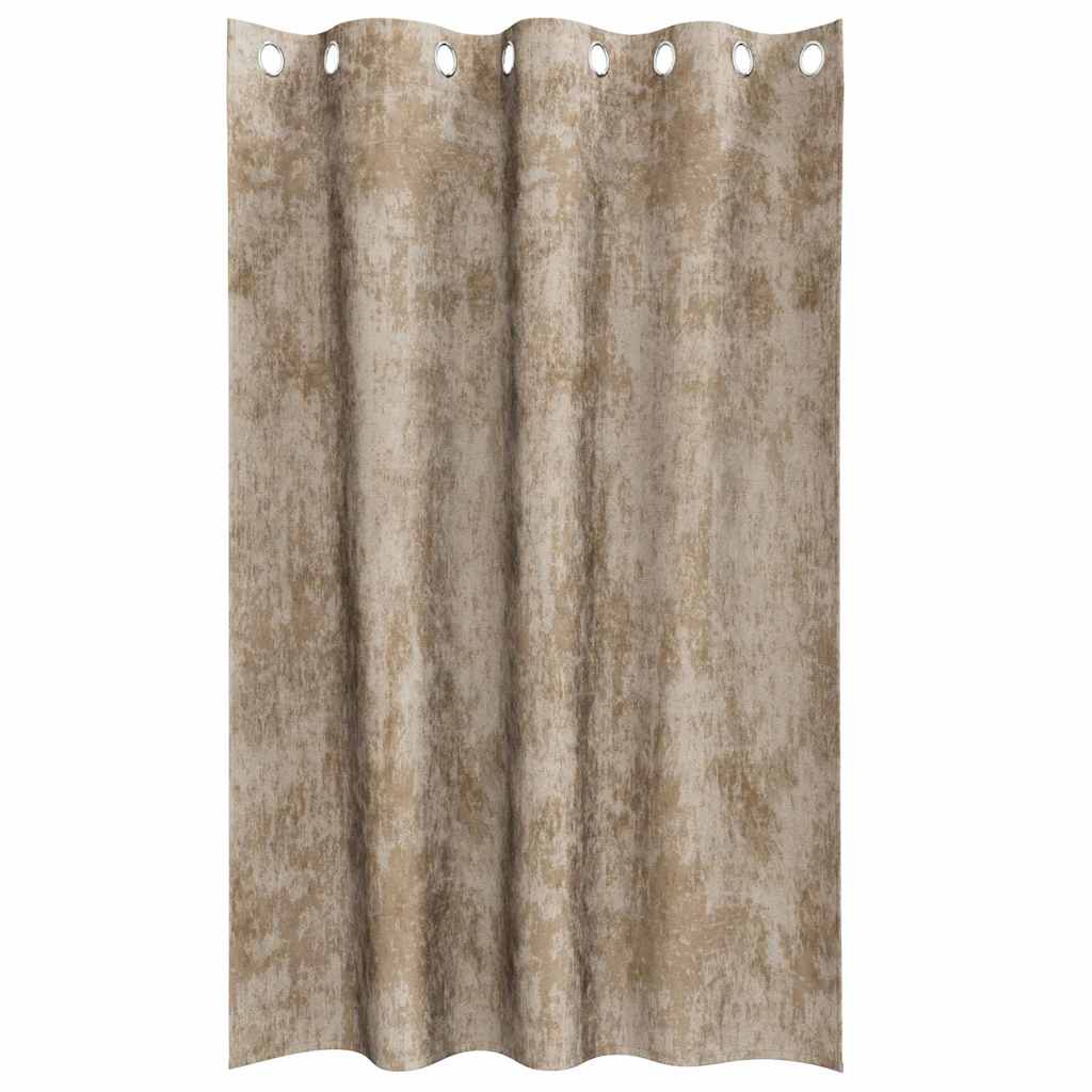 Cortina com cortinas 2 pcs champanhe 175 x 140 cm Veludo