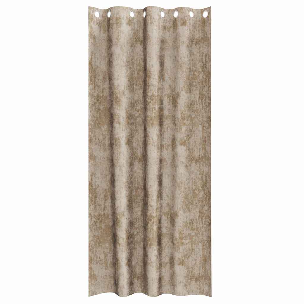 Cortina com cortinas 2 pcs champanhe 245 x 140 cm Veludo
