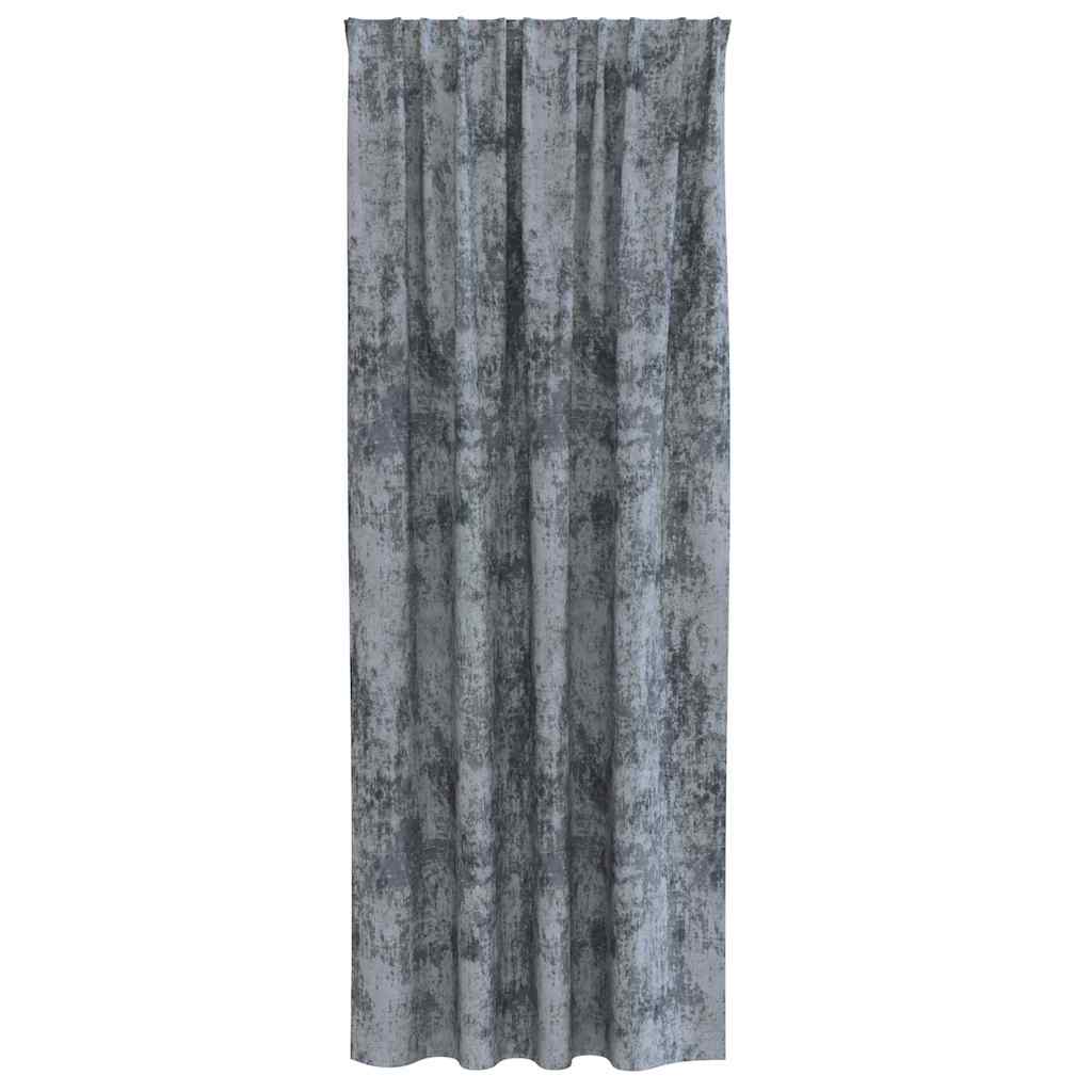 Cortina com cortinas 2 pcs Cinza Prateado 260 x 140 cm Veludo