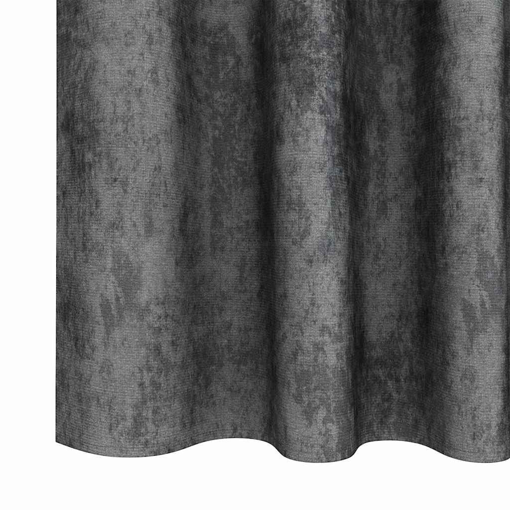 Cortina com cortinas 2 pcs Cinzeto 140 x 140 cm Veludo
