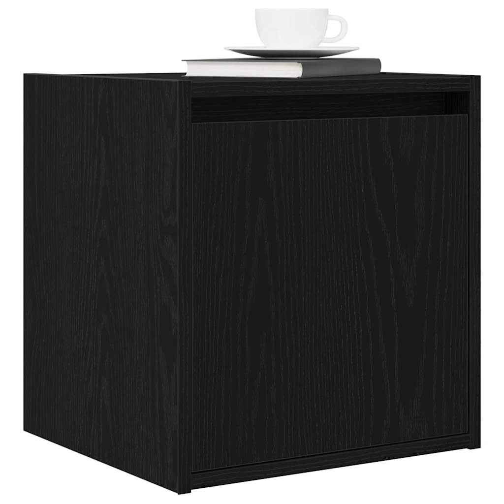 Mesa de cabeceira de parede 38x34x40 cm preto