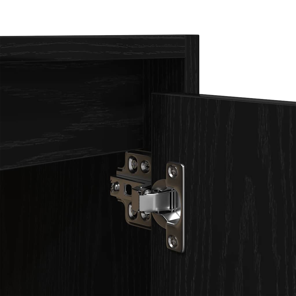 Mesa de cabeceira de parede 38x34x40 cm preto