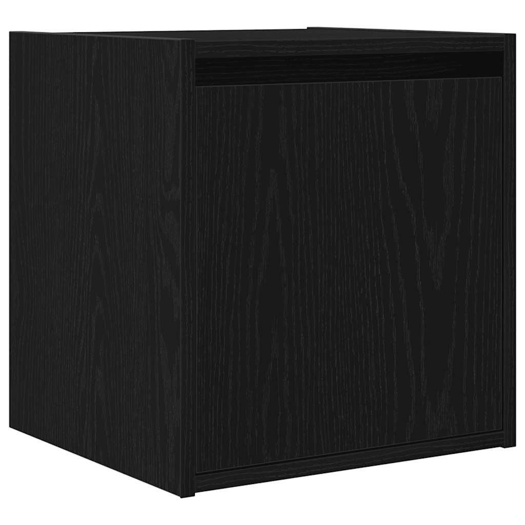 Mesas de cabeceira de parede 2 pcs 38x34x40 cm preto