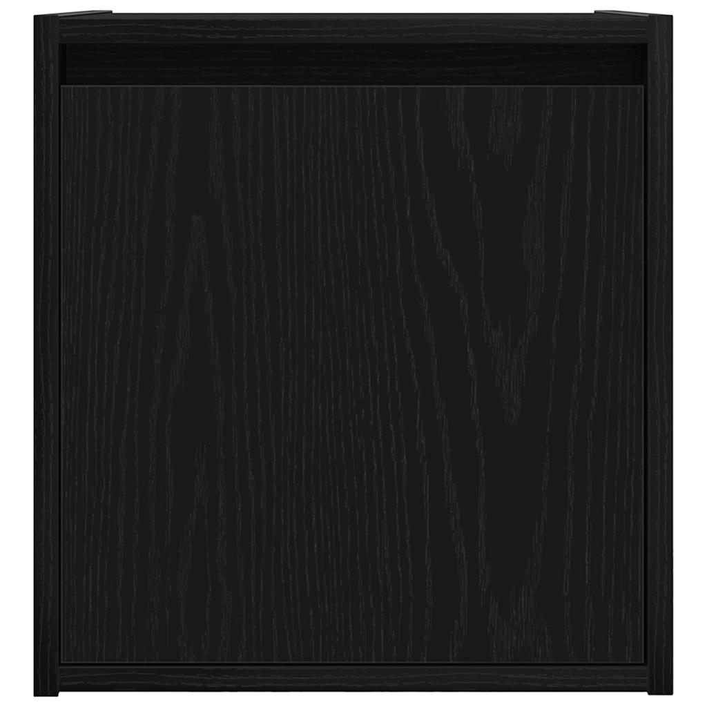 Mesas de cabeceira de parede 2 pcs 38x34x40 cm preto