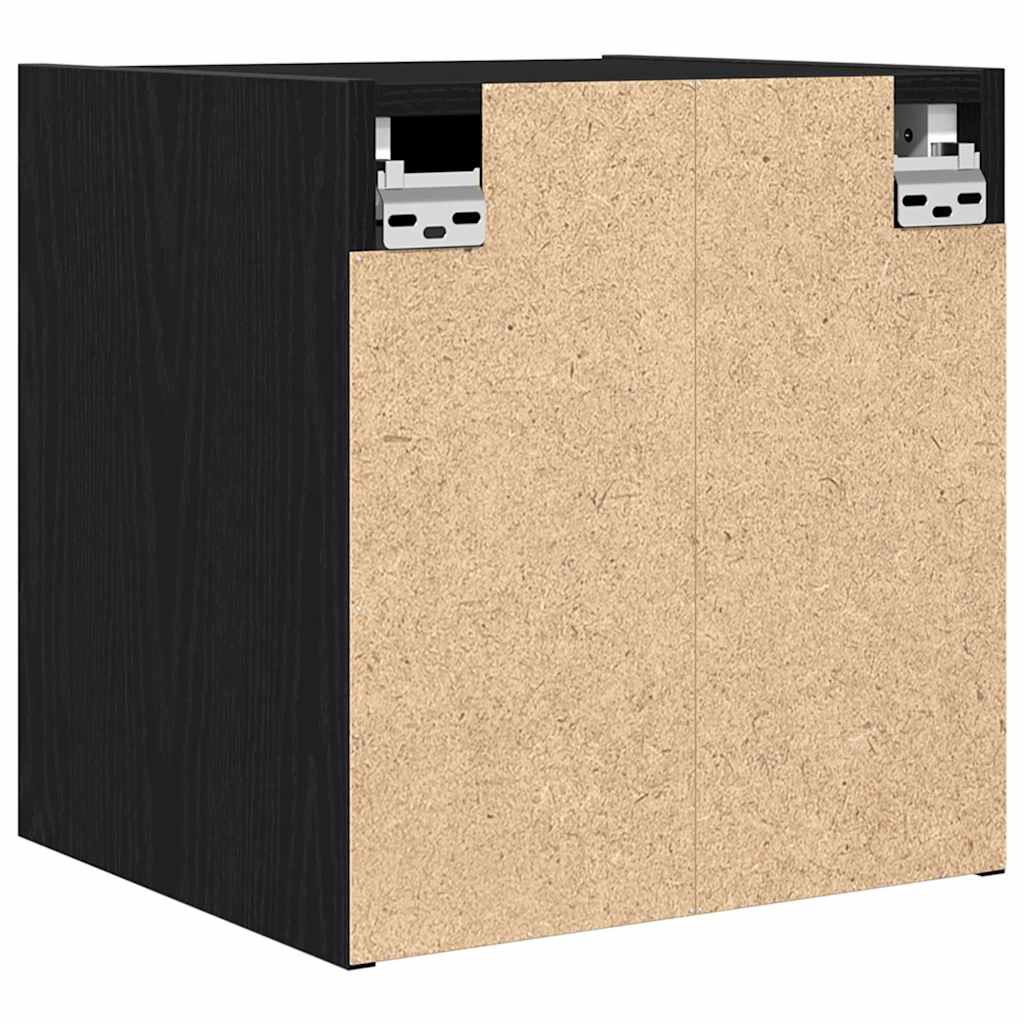 Mesas de cabeceira de parede 2 pcs 38x34x40 cm preto