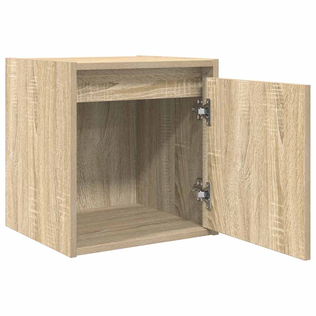 Mesa de cabeceira de parede 38x34x40 cm carvalho sonoma