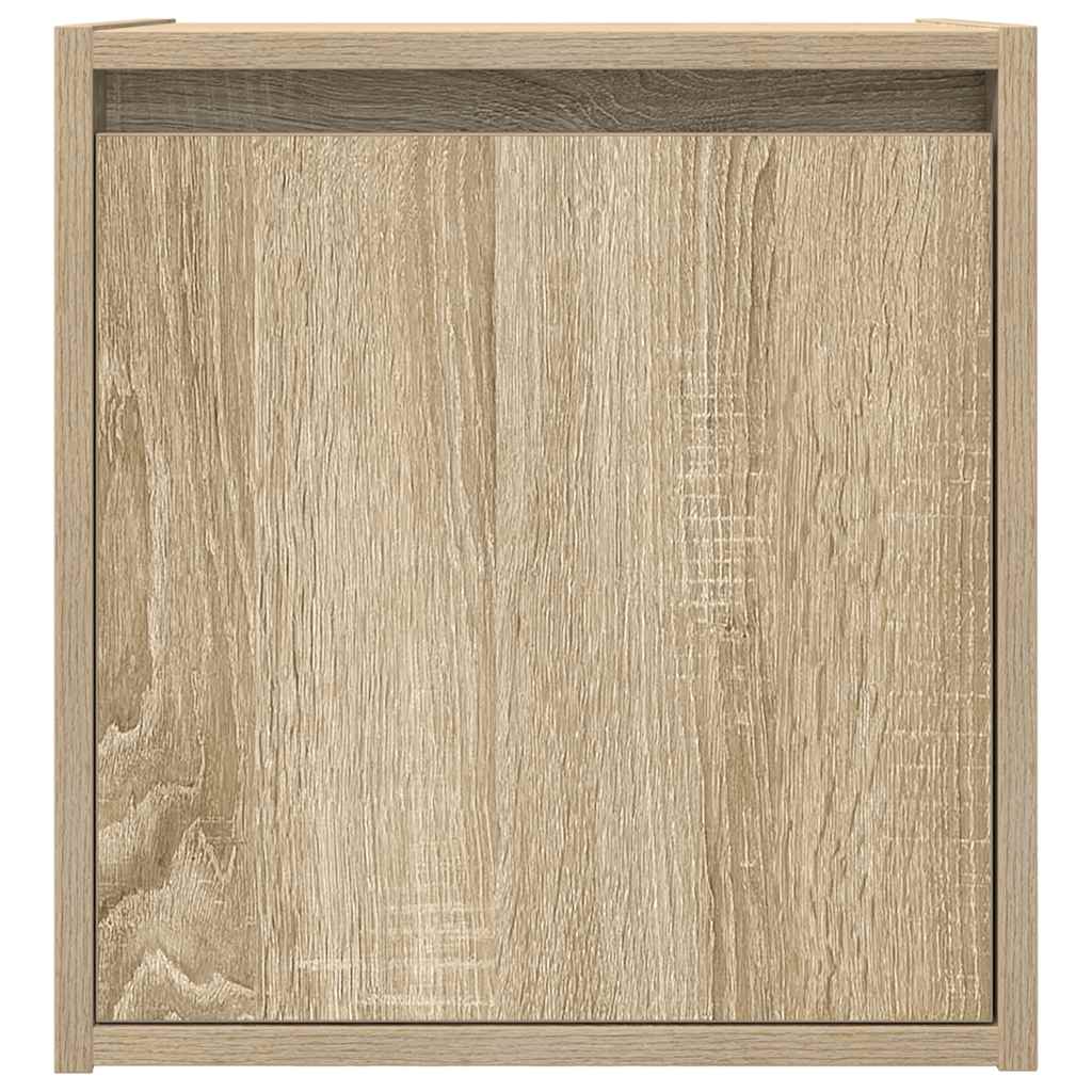 Mesa de cabeceira de parede 38x34x40 cm carvalho sonoma