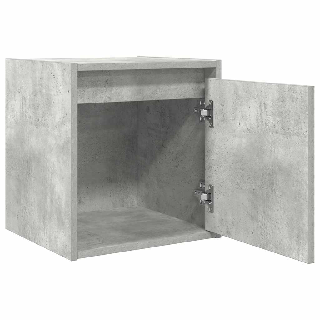 Mesas de cabeceira parede 2 pcs 38x34x40 cm cinza cimento