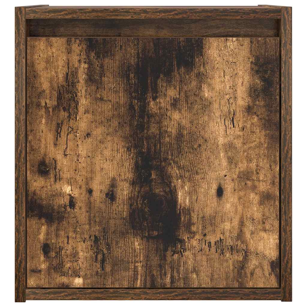 Mesa de cabeceira de parede 38x34x40 cm cor carvalho fumado