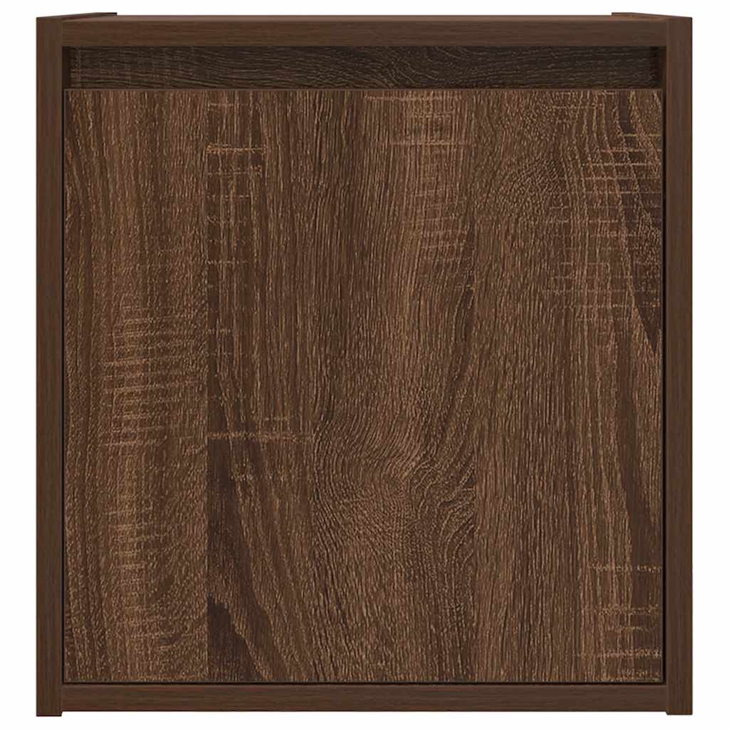 Mesas de cabeceira de parede 2pcs 38x34x40 cm carvalho castanho