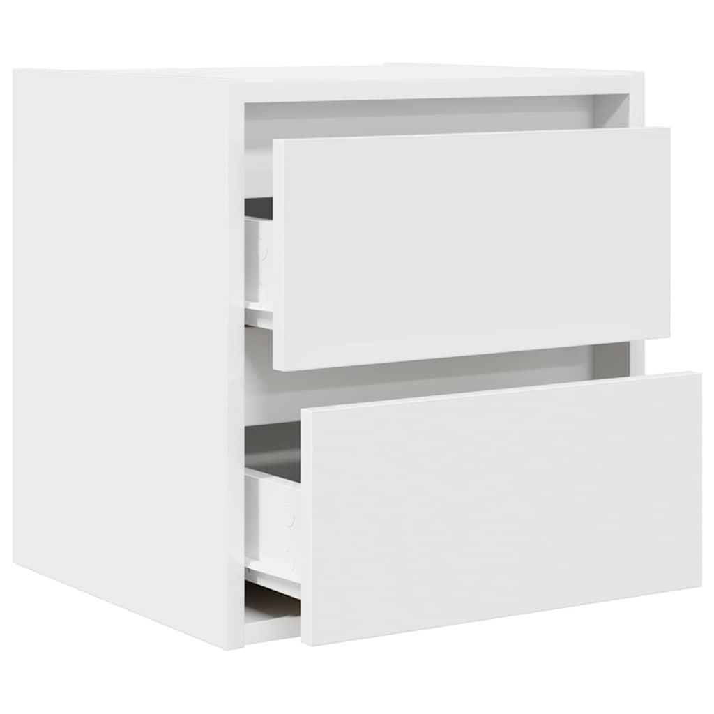 Mesas de cabeceira de parede 2 pcs 38x34x40cm branco