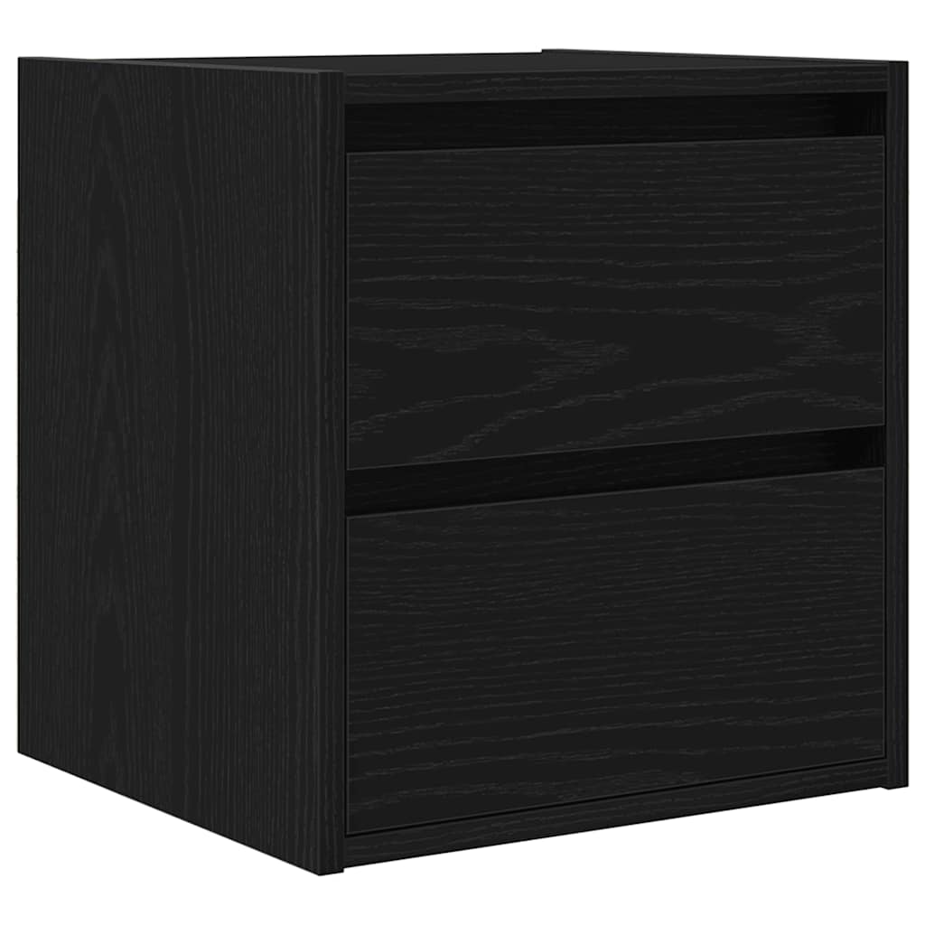 Mesas de cabeceira de parede 2pcs 38x34x40 cm carvalho preto