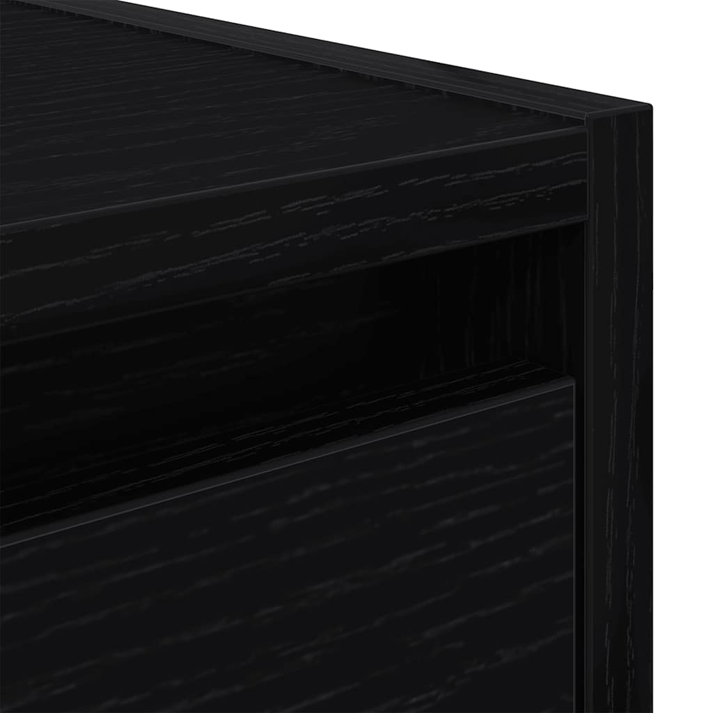 Mesas de cabeceira de parede 2pcs 38x34x40 cm carvalho preto