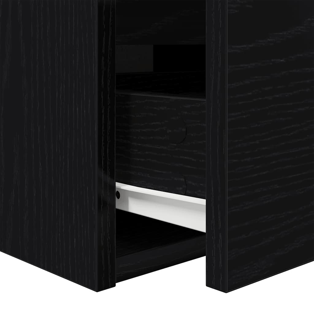 Mesas de cabeceira de parede 2pcs 38x34x40 cm carvalho preto