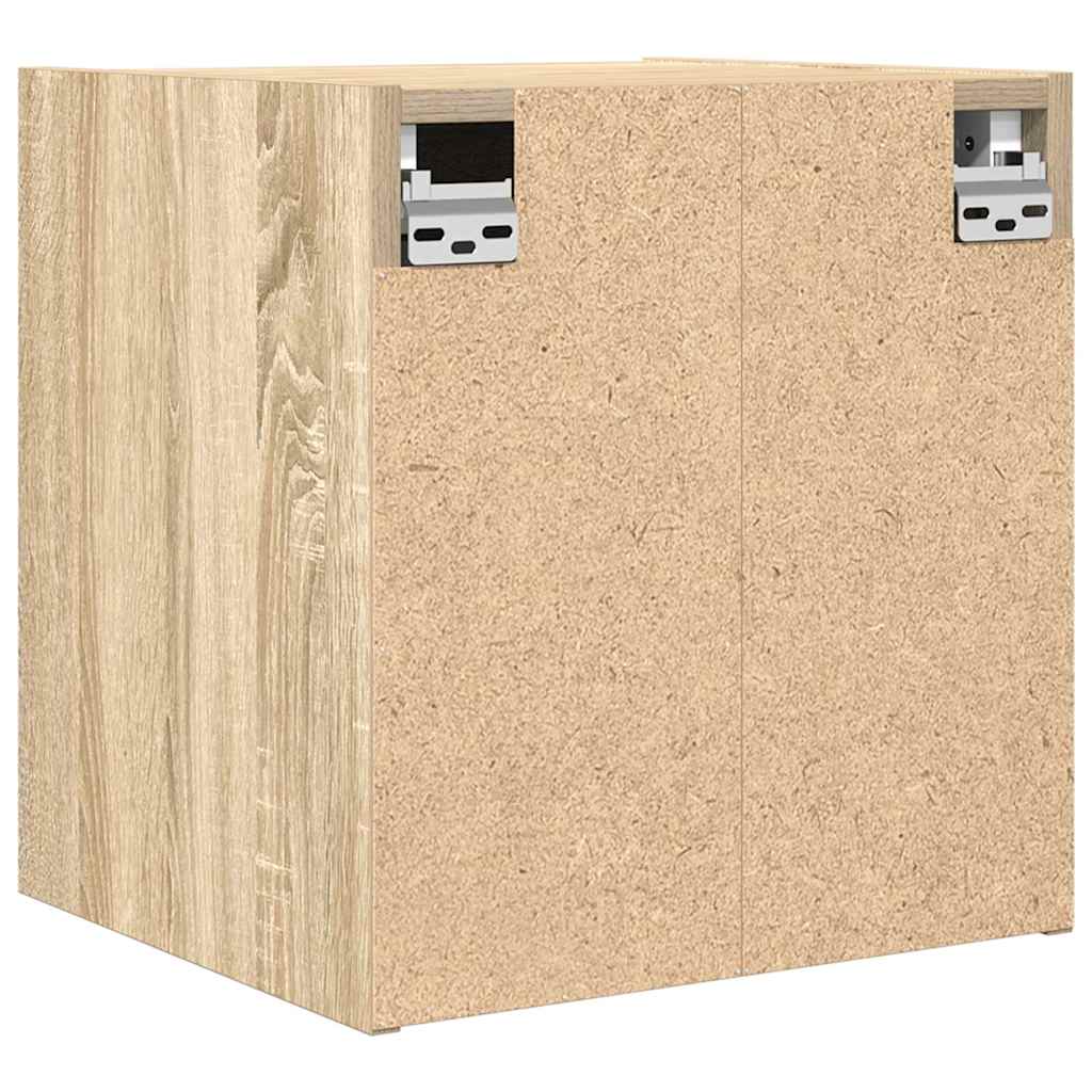 Mesa de cabeceira de parede 38x34x40 cm carvalho sonoma