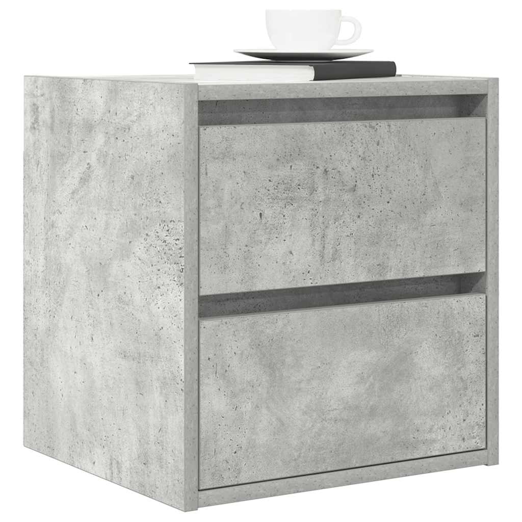 Mesas de cabeceira parede 2 pcs 38x34x40 cm cinza cimento