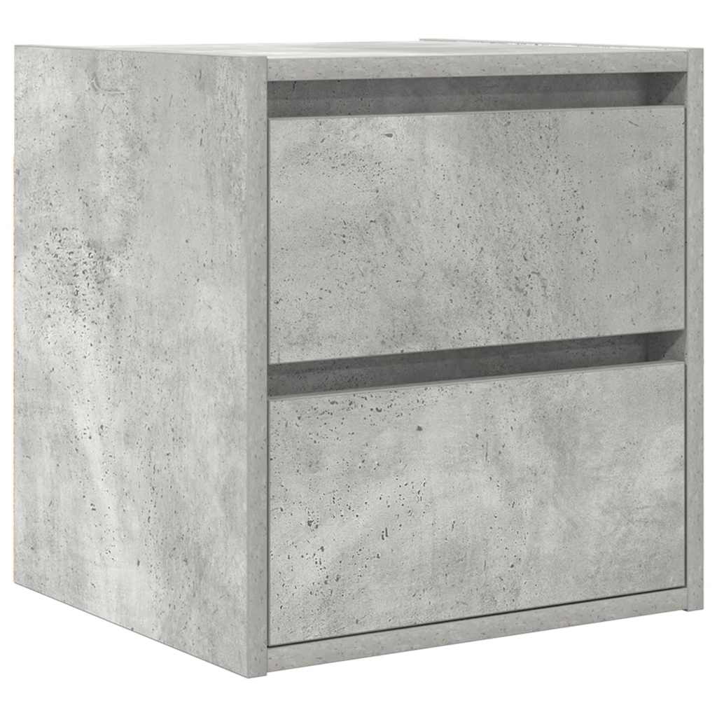 Mesas de cabeceira parede 2 pcs 38x34x40 cm cinza cimento