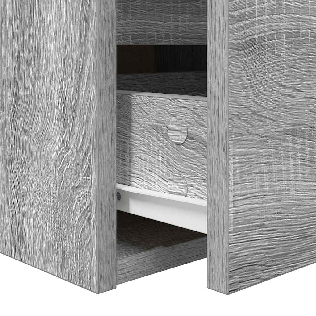 Mesas de cabeceira de parede 2 pcs 38x34x40 cm cinzento sonoma