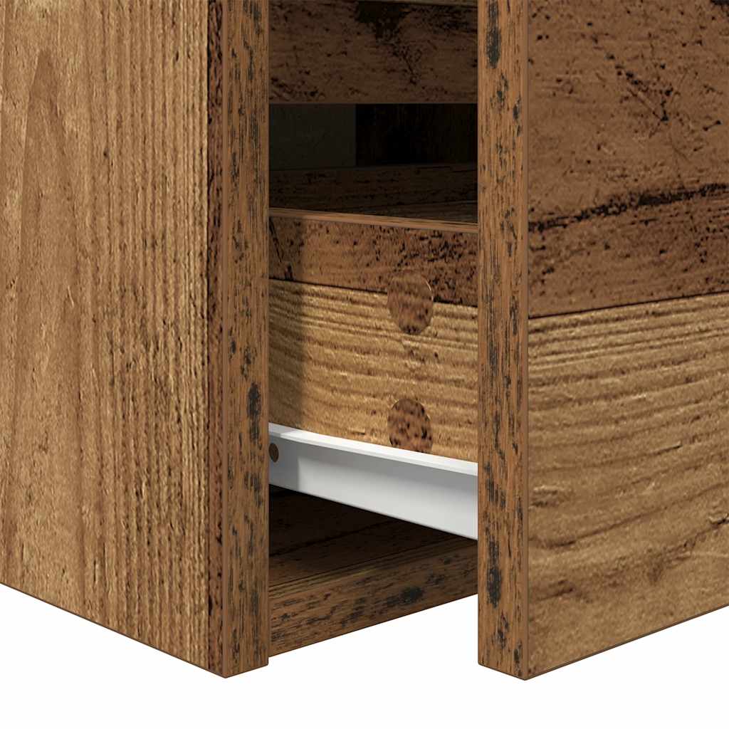 Mesas de cabeceira de parede 2 pcs 38x34x40cm madeira velha