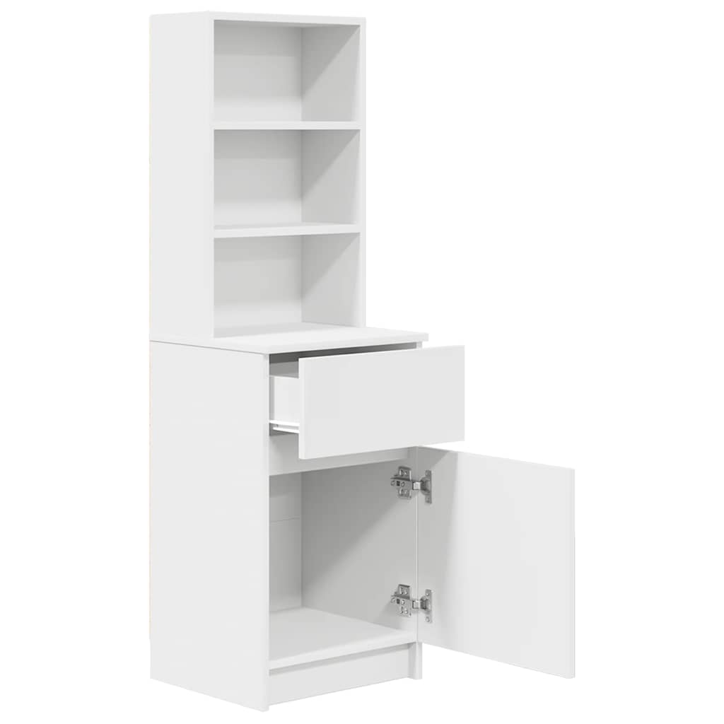 Mesa de cabeceira 39x35x125 cm derivados de madeira branco