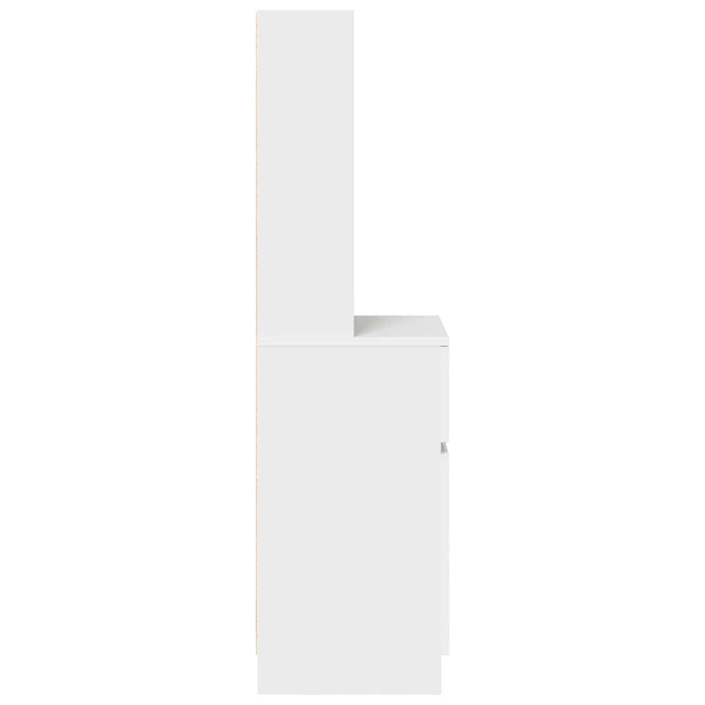 Mesa de cabeceira 39x35x125 cm derivados de madeira branco