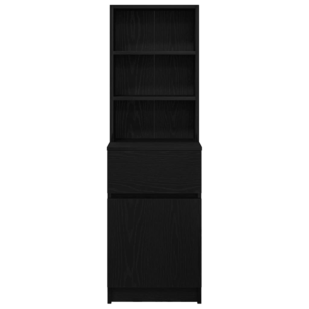 Mesa de cabeceira 39x35x125 cm derivados de madeira preto