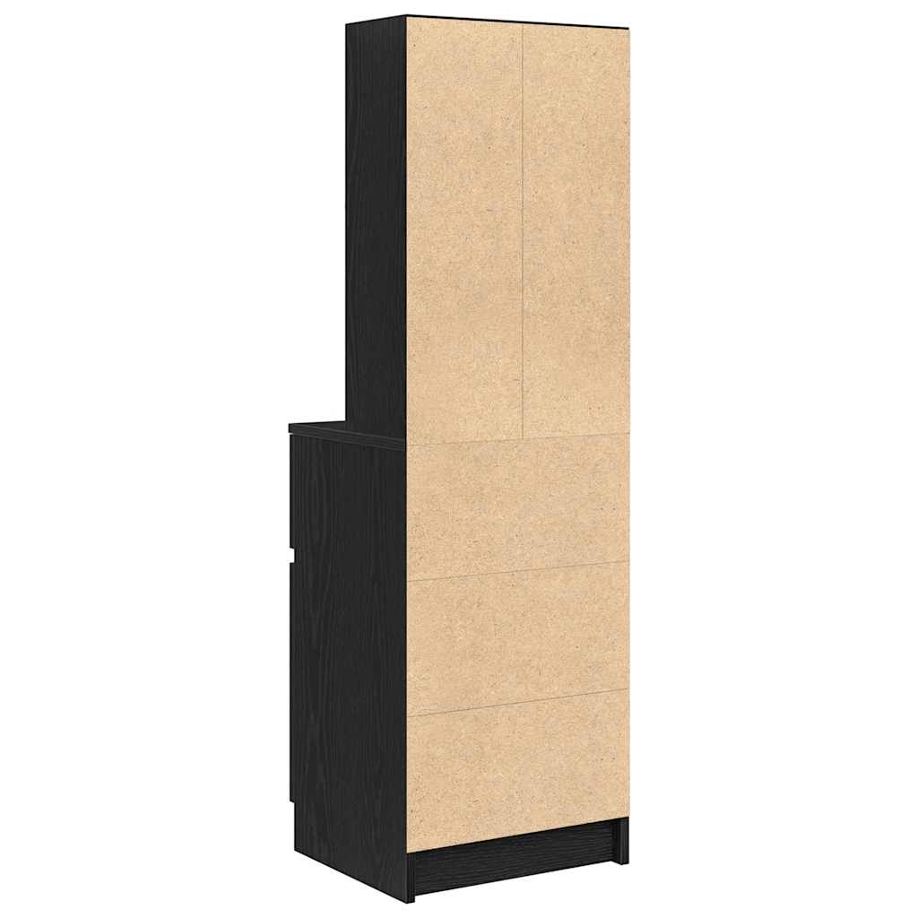 Mesa de cabeceira 39x35x125 cm derivados de madeira preto