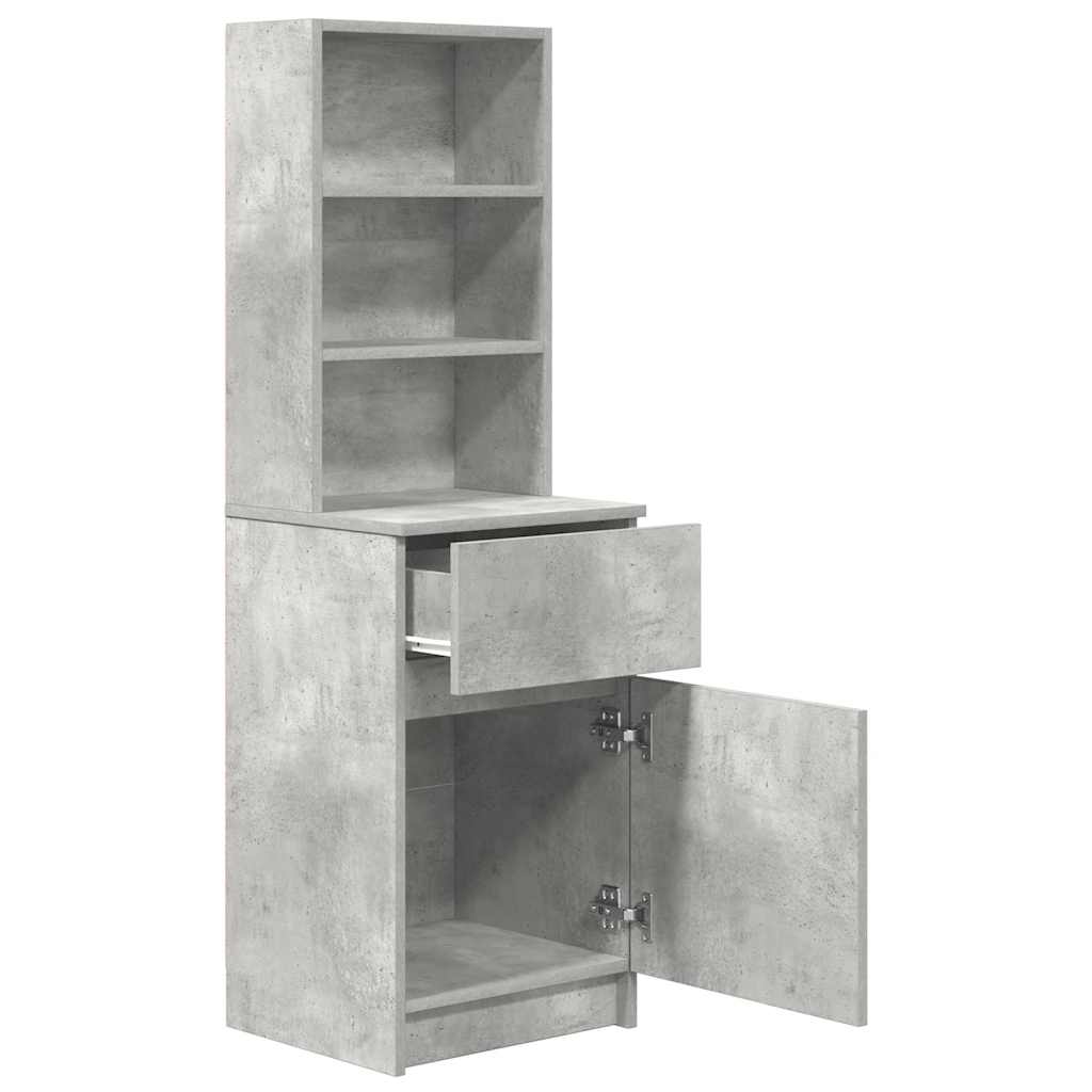 Mesa cabeceira 39x35x125 cm derivados de madeira cinza cimento