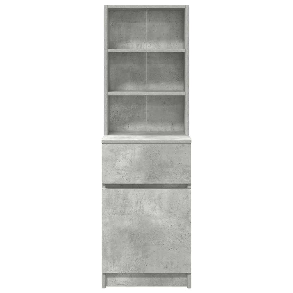 Mesa cabeceira 39x35x125 cm derivados de madeira cinza cimento